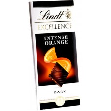 Шоколад тёмный Lindt Excellence с кусочками апельсина и миндаля, 100г в магазинах Перекресток