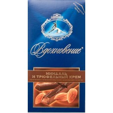 Шоколад горький Вдохновение с трюфельным кремом и миндалем, 100г в магазинах Перекресток