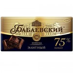 Шоколад горький Бабаевский Элитный 75%, 200г Шоколад горький Бабаевский Элитный 75%, 200г