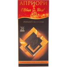 Шоколад горький Априори с апельсином и лепестками миндаля, 100г в магазинах Перекресток