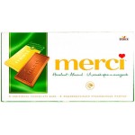 Шоколад молочный Merci с лесным орехом и миндалём, 100г