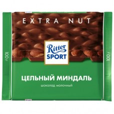 Шоколад молочный Ritter Sport Цельный миндаль, 100г в магазинах Перекресток