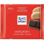 Шоколад тёмный Ritter Sport с марципаном, 100г