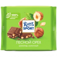 Шоколад молочный Ritter Sport с лесным орехом, 100г в магазинах Перекресток