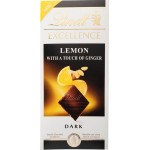 Шоколад тёмный Lindt Excellence с лимоном и имбирем, 100г