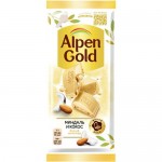 Шоколад белый Alpen Gold с миндалём и кокосовой стружкой, 85г