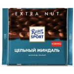 Шоколад тёмный Ritter Sport Цельный миндаль, 100г
