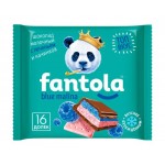 Шоколад молочный Fantola с начинкой со вкусом Blue Malina и печеньем, 60г