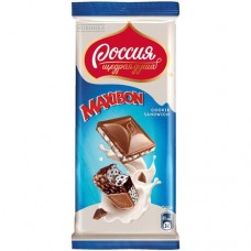 Шоколад молочный Россия - Щедрая Душа! Maxibon с печеньем и мороженым, 80г в магазинах Перекресток