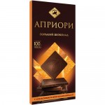 Шоколад Априори горький с апельсином и лепестками миндаля, 100г