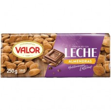 Шоколад Valor молочный с миндалем, 250г в магазинах Перекресток