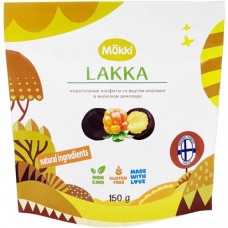 Конфеты Mokki жевательные в молочном шоколаде со вкусом морошки, 150г в магазинах Перекресток