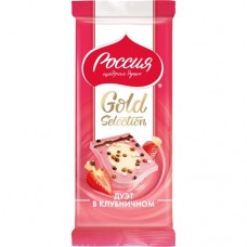 Шоколад белый Россия  Щедрая Душа! Gold Selection Дуэт в клубничном, 85г в магазинах Перекресток