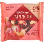 Шоколад Wellness Apriori горький без сахара с кешью и клубникой, 50г