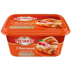 Сыр плавленый President Сливочный с ветчиной 45%, 400г в магазинах Перекресток