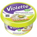 Сыр творожный Violette Маринованные огурчики с огурцами-зеленью 70%, 140г
