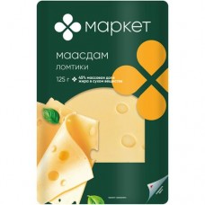 Сыр Маасдам нарезка 45% Маркет Перекрёсток, 125г в магазинах Перекресток