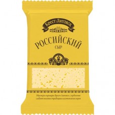 Сыр полутвёрдый Брест-Литовск Российский 50%, 200г в магазинах Перекресток
