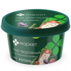 Сыр творожный с итальянскими травами 60% Маркет, 140г в магазинах Перекресток