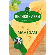 Сыр Великие Луки Maasdam полутвердый 45%, 125г в магазинах Перекресток