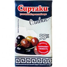 Сыр Сиртаки со вкусом оливок 55%, 125г в магазинах Перекресток