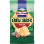 Сыр Hochland Grunlander Чеддер полутвердый 50%, 180г