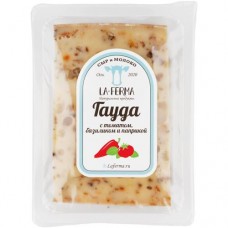 Сыр La Ferma Гауда с томатом базиликом и паприкой полутвердый 45%, 200г в магазинах Перекресток