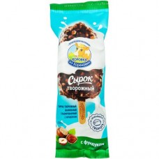 Сырок творожный Коровка из Кореновки ванильный в молочно-шоколадной глазури с фундуком 23%, 50г в магазинах Перекресток