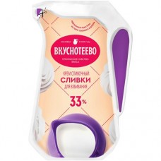 Крем Вкуснотеево сливки для взбивания 33%, 250мл в магазинах Перекресток