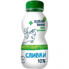 Сливки питьевые пастеризованные 10% Зелёная Линия, 200мл в магазинах Перекресток
