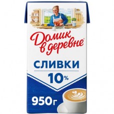 Сливки Домик в деревне 10%, 950мл в магазинах Перекресток