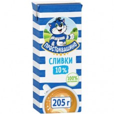 Сливки Простоквашино ультрапастеризованые 10%, 200мл в магазинах Перекресток