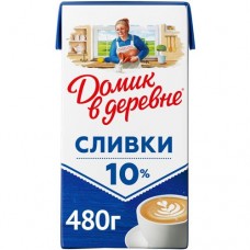 Сливки стерилизованные Домик в деревне 10%, 480мл в магазинах Перекресток