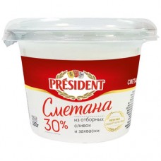 Сметана President 30%, 180г в магазинах Перекресток