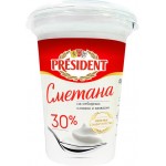 Сметана President 30%, 350г
