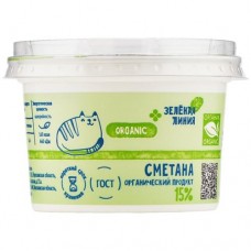 Сметана органическая 15% Зелёная Линия, 220г в магазинах Перекресток