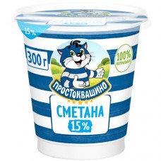 Сметана Простоквашино 15%, 300г в магазинах Перекресток