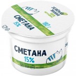 Сметана 15% Зелёная Линия, 180г