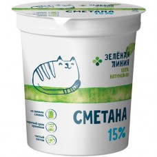 Сметана 15% Зелёная Линия, 290г в магазинах Перекресток