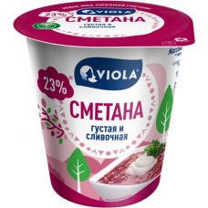 Сметана Viola 23%, 315г в магазинах Перекресток