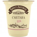 Сметана Брест-Литовск 15%, 300г