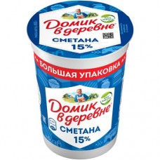 Сметана Домик в Деревне 15%, 450г в магазинах Перекресток