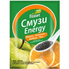 Смузи сухой Fitstart Energy с семенами чиа яблоко-апельсин-имбирь-чиа, 20г в магазинах Перекресток