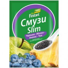 Смузи сухой Fitstart Slim с семенами чиа черника-яблоко-ананас-чиа, 20г в магазинах Перекресток