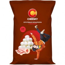 Снеки Сыр Cheesky Хрустящая Моцарелла со вкусом бекона 30%, 20г в магазинах Перекресток
