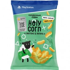 Снеки кукурузные Holy Corn Сметана зелень и чёрный перец, 50г в магазинах Перекресток
