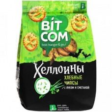 Чипсы Bitcom хеллоины с луком и сметаной хлебные, 150г в магазинах Перекресток