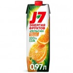 Сок J7 Апельсиновый с мякотью, 970мл