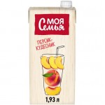 Напиток сокосодержащий Моя Семья Персик-Кудесник из груш, яблок и персиков, 1,93л