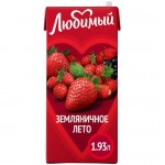 Напиток сокосодержащий Любимый Земляничное лето, 1.93л